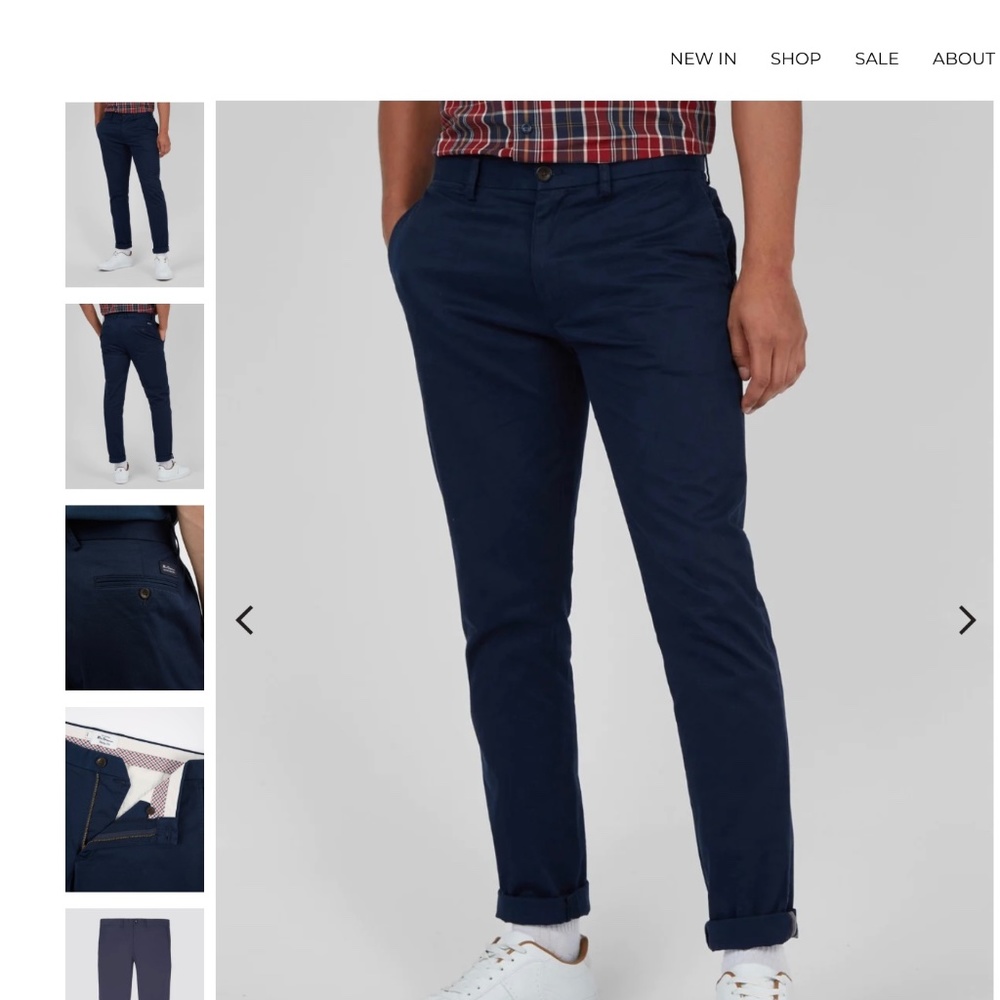 Ben Sherman - Signature Skinny Stretch Chino Pant - Dark Navy 34X32